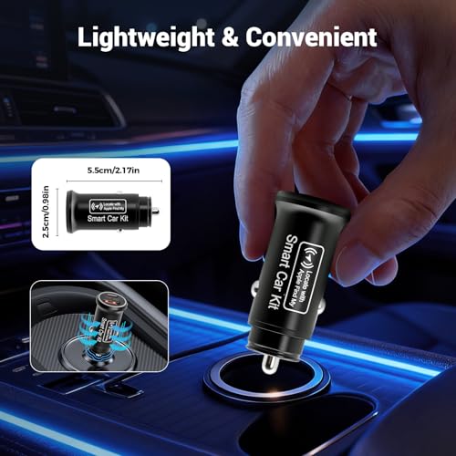 Peilsender Auto, [MFi-Zertifiziert] 2-in-1 Dual-Port Schnellladegerät fürs Auto 20W mit GPS-Sender für Auto, kompatibel mit der Apple „Find My“-App, Plug & Play (Nicht für Android-Telefone geeignet)