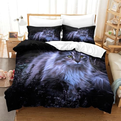 Parure de lit double 200x200cm avec housse de couette 3D douce