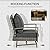 Outsunny 4 Piece Wicker Patio Furniture Set with 2 Rocking Chairs, Loveseat Sofa, Outdoor PE Rattan Conversation Set with Cushions, Aluminum Table for Porch, Poolside, Dark Gray