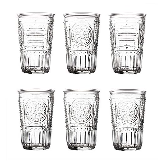 Bormioli Rocco Romantic Juego de 6 Vasos 30,5 cl, Cristal Transparente, 8 x 8 x 12,5 cm