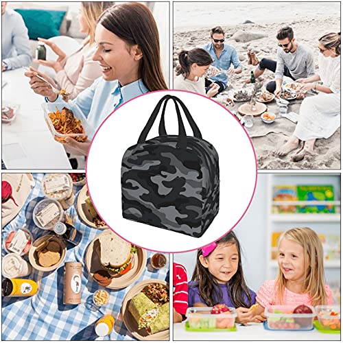 Duduho Camo Camouflage Lunch Bag Compact Tote Bag Reusable Lunch Box Container For Women Men School Office Work #TOP5