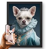 👑 Portrait animal monarque royal et aristocratique Transformez votre chien ou votre chat en véritable roi, reine, comte ou comtesse grâce à ce tableau animal personnalisé. Inspiré de l’univers de la monarchie et de la royauté, ce portrait met en valeur votre animal de compagnie avec une élégance noble et intemporelle.