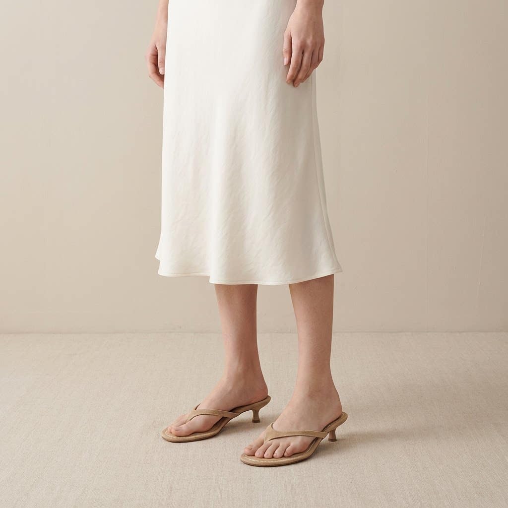 Sandalias Mujer Tacon,Sandalias Elegantes para Mujer, Zapatos de tacón bajo y Punta Redonda para Mujer.