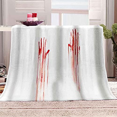 Couverture microfibre sang rouge pour soirées cinéma et frissons
