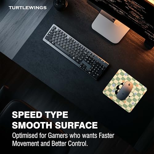 Image of TURTLEWINGS | Mousepad | Abstract Flower Design mausepad - 22x18 cm, 3mm Thick | Abstract Design Non-Slip Rubber Base | Office, Study & Gaming Use | Premium Smooth Surface 02 (Design 11)