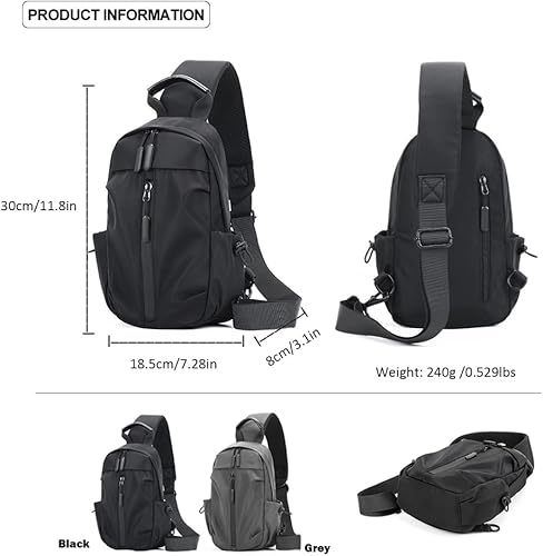 Miniatura 5 de Bandolera tipo bandolera, Negro -, Mochilas Sling