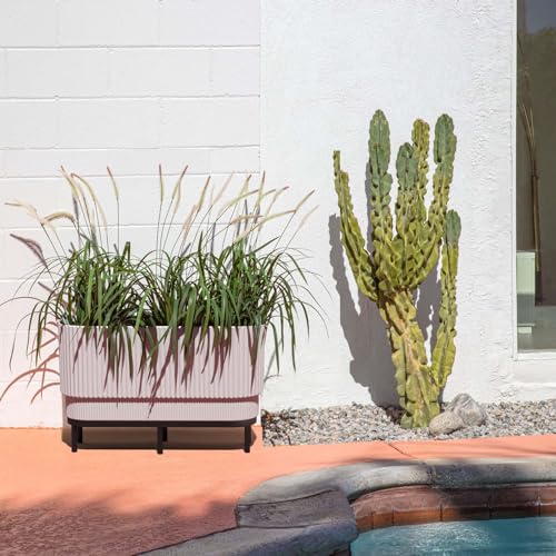 Image of Veradek Demi Series Raised Long Planter - Wide Planter with Stand