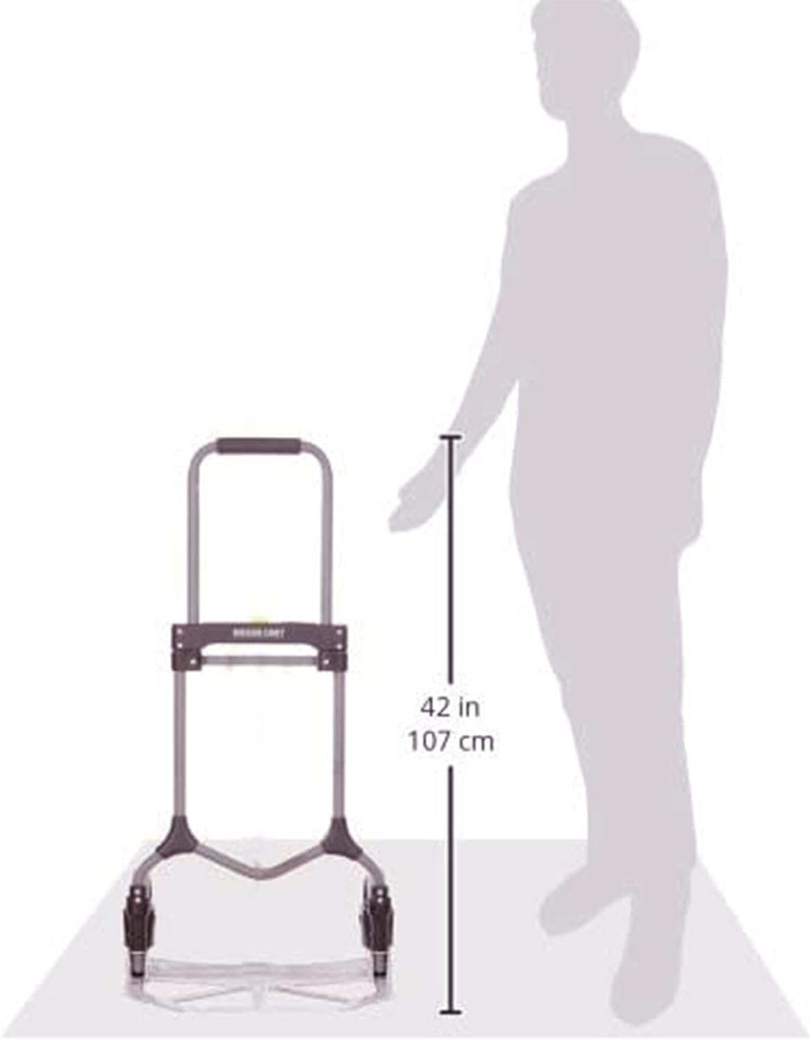 Welcom MC2S Magna Cart Elite 200 lb Capacity Folding Hand Truck, Silver, Frustration-Free Packaging