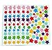Yansanido 18 Sheets 1512 Pcs Colorful Dot Heart and Star Shape Self Adhesive Stickers, for Scrapbooking and Kid DIY Arts Crafts (Mixed dots,Hearts,Stars, 18 Sheets)