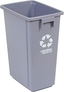 Global Industrial Recycling Container - Gray 15 Gallon 12" W X 18" D X 24" H