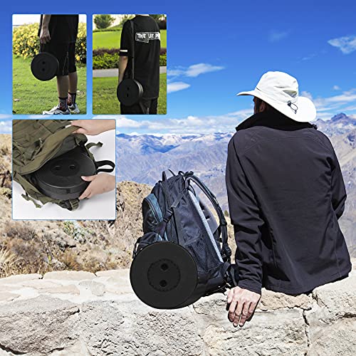 Kmandlu Upgraded Folding Camping Stool, Portable Telescoping Stool With Seat Cushion, Lightweight Collapsible Stool For Camping Fishing Hiking Travel Bbq, Adjustable Plastic Stools Max Load 405 Lbs #TOP6