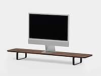 Stand Desk Suporte Monitor Madeira Cor Nogueira