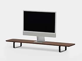 Stand Desk Suporte Monitor Madeira Cor Nogueira