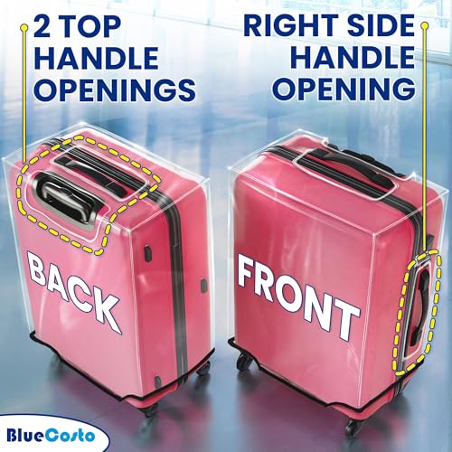 Luggage Cover for Suitcase - 30" Clear PVC Luggage Protector for 30" - 31" Sized Bags - Premium Travel Accessory for Baggage Protection - Universal Cover w/Hook & Loop Closure4