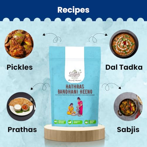 Image of Saatyaki Naturals Organic Hathras Bandhani Heeng Powder -50gm | Hing,hiing Kadak Heeng Tadka | Pure Compounded Asafoetida for Cooking | Aromatic Spice for Flavorful Dishes