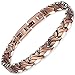 Rainso Womens Magnetic Copper Bracelets for Arthritis Wristband (Petal)