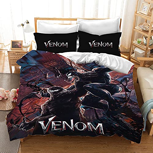 Fgolphd Sci-FI Parure de lit 3D Venom 100% Microfibre Douce avec Housse de Couette et taie d'oreiller pour décoration de Chambre de garçon (10, 135 x 200 cm) Fgolphd Sci-FI Parure de lit 3D Venom 100% Microfibre Douce avec Housse de Couette et taie d'oreiller pour décoration de Chambre de garçon (10, 135 x 200 cm)