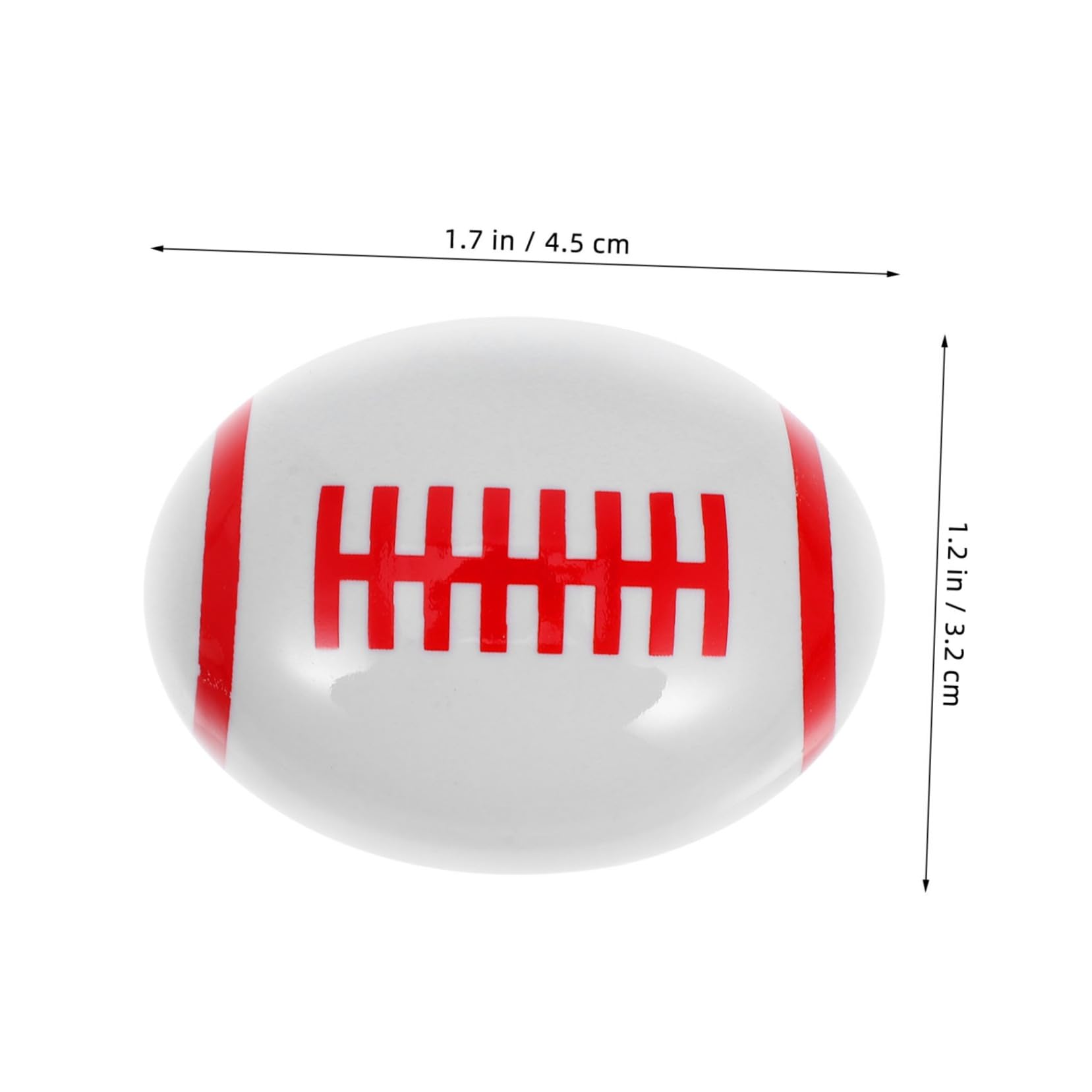 IWOWHERO Rugby Sports Ball Ceramic Knobs Adorable Drawer Pull Handles for Kids Rooms Easy Install Pull Handles for Kitchen Cabinets