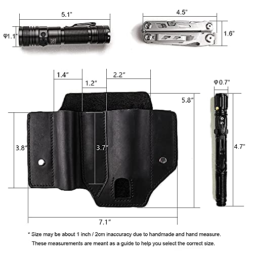 Gentlestache Bainha multiferramenta para cinto, bolsa multiferramentas, suporte de cinto de couro pa