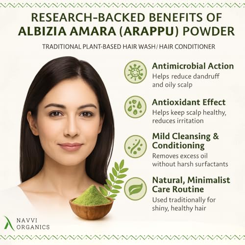 Image of Arappu Powder 430g Pure and Natural Albizia Amara| Ayurvedic Hair Conditioner | 100% Sustainable and Organic, 1 Count
