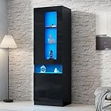 【Rangement fonctionnel et polyvalent】：Dotée de 2 portes, de plusieurs compartiments fermés et ouverts, cette armoire 2 portes offre un vaste espace pour organiser vos livres, décorations ou objets du quotidien.