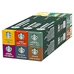 STARBUCKS Discovery Variety Pack by Nespresso, All Roast Types Coffee Capsules 6 x 10 (60 Capsules) - Amazon Exclusive