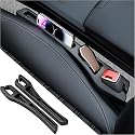 ZYXDMMJH 2PC Autositz Lückenfüller für VW Touran II 2015-2018 2019 2020 2021 2022 2023 2024, Auto Sitzspalt Aufbewahrungsstreifen Autositz Organizer Gap Stopper Spaltfüller Zubehör,Black