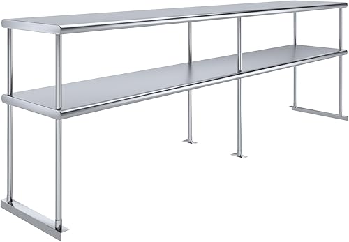 Vista 84 de AmGood Estante Doble Acero Inoxidable NSF - Muchos (30" Largo x 18" Profundo)