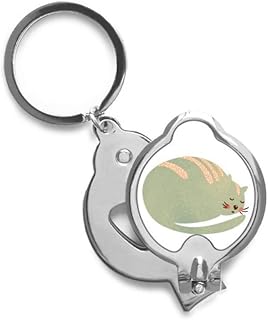 Sleepy Cat Animal Pet Watercolor Finger Nail Clippers Scissor Stainless Steel Cutter