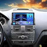 Android 13 Autoradio per Mercedes Classe C W204 S204 2006-2011 2G+32G Autoradio con CarPlay e Android Auto 9 Pollici Schermo Tattile GPS Navi FM/RDS Radio con Retrocamera WIFI Hifi SWC Mic Telecamera