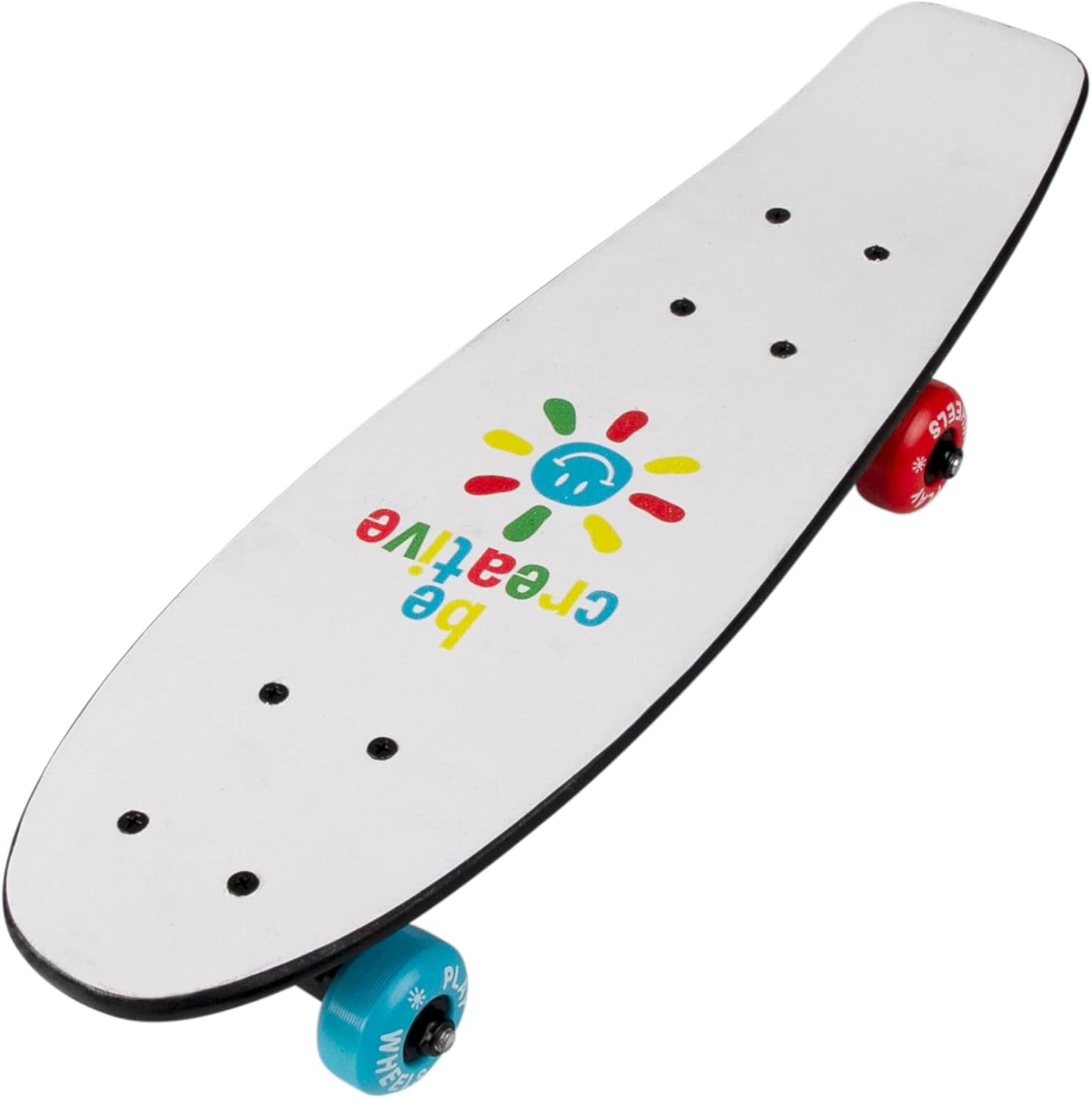 PlayWheels 21" Chalkboard Skateboard & Helmet Combo – Customizable Design with Included Chalk, Durable 9-Ply Maple Deck, Smooth Ride with Polyurethane Wheels, Perfect for Kids, Includes Safety Helmet