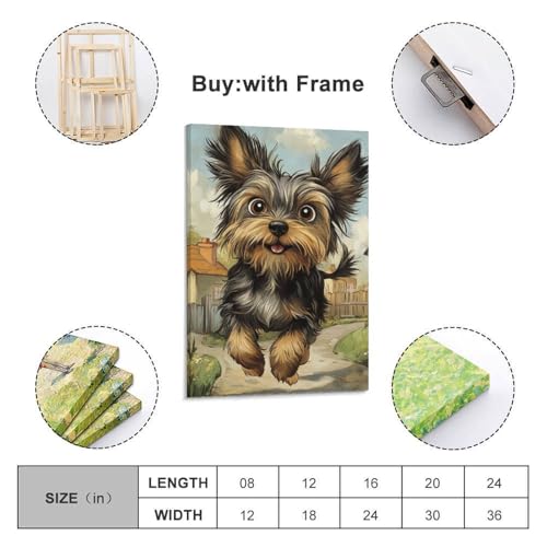 Impression sur toile Yorkshire Terrier de qualité premium | Décoration murale d'art - 2
