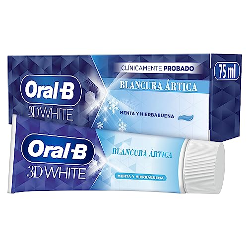 Oral-B 3D White Blancura Ártica Pasta Dentífrica - 4 Recipientes de 75 ml - Total: 300 ml