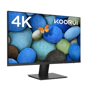 KOORUI 27 Inch Monitors, 4K Computer Monitors UHD(3840 * 2160), IPS, 6ms, 60Hz, 2x HDMI 2.0 & DisplayPort 1.4, Adpitive Sync, HDR10, VESA 100 * 100mm, 90% DCI-P3, Eye Care
