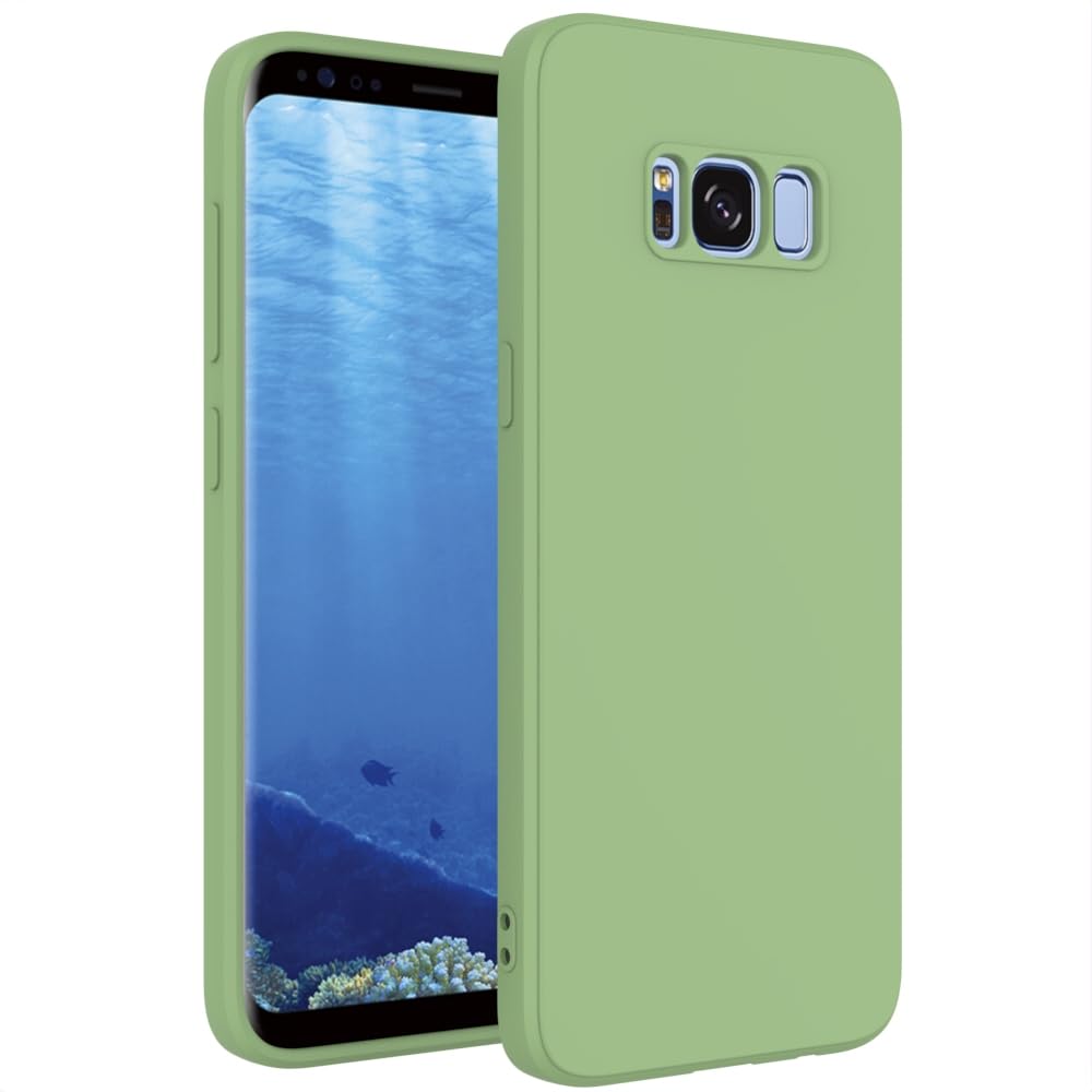 for Samsung Galaxy S8 Case Green, Scratch Resistant with Soft Touch, Slim Thin Phone Cover for Samsung Galaxy S8