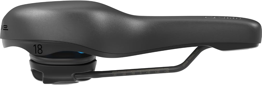 SQlab 621 M-D Active 2.1 Bicycle Saddle - CrMo Rails, City & Commuter Bike, Maximum Pressure Relief & Pressure Distribution, Innovative Active System for Upright & Forward Bends, Lightweight Synthetic