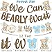 CANDY CHEF We Can Bearly Wait Banners Bear Baby Shower Banner Teddy Bear Baby Shower Decorations 3PCS We Can Bearly Wait Baby shower Decorations for Boy Bear Birthday Party Supplies, Blue