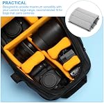 PATIKIL Camera Bag Divider, 4Pcs 10.43"x4.92"x0.55" Shockproof Camera Bag Inserts Separator Pad Protective Lens for Nikon Camera DSLR Protect Bag Organizer Universal Divider Cushion, Gray
