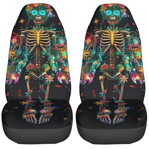Housses siège voiture motif d'ange squelette lavable et antidérapant