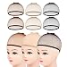 Wig Caps,MORGLES 6pcs Mesh Wig Caps Mesh Net Liner Weaving Cap Wig Caps for Women (Brown,Beige,Black)
