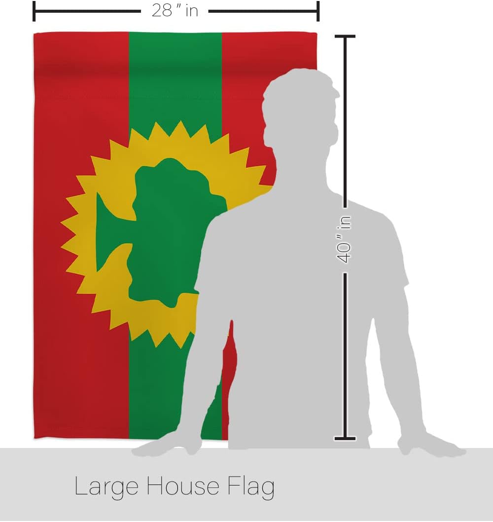 Oromo Liberation House Flag - Regional Nationality Nation International World Country Particular Area - Decoration Banner Small Garden Yard Gift Double-Sided Made in USA 28 X 40