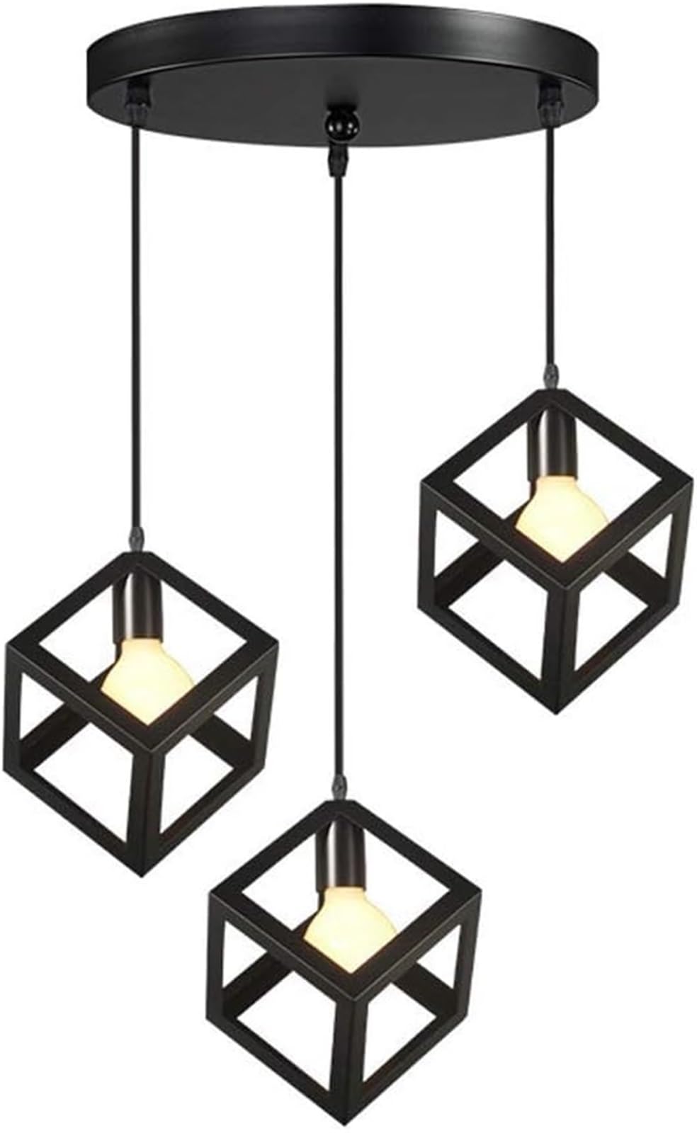 Abat-jour carré en métal de style scandinave pour un éclairage intérieur minimaliste