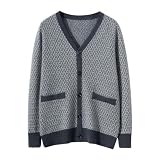 EERINESS Męskie swetry moda wszechstronny męski jesień i zima nowy codzienny kaszmirowy sweter męski kardigan z dekoltem w serek zewnętrzny sweter męski na co dzień z długim rękawem, a, XXL