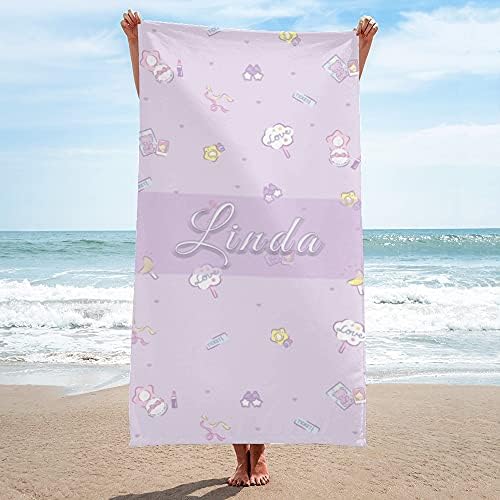 Personalized Candy Colors Beach Towel