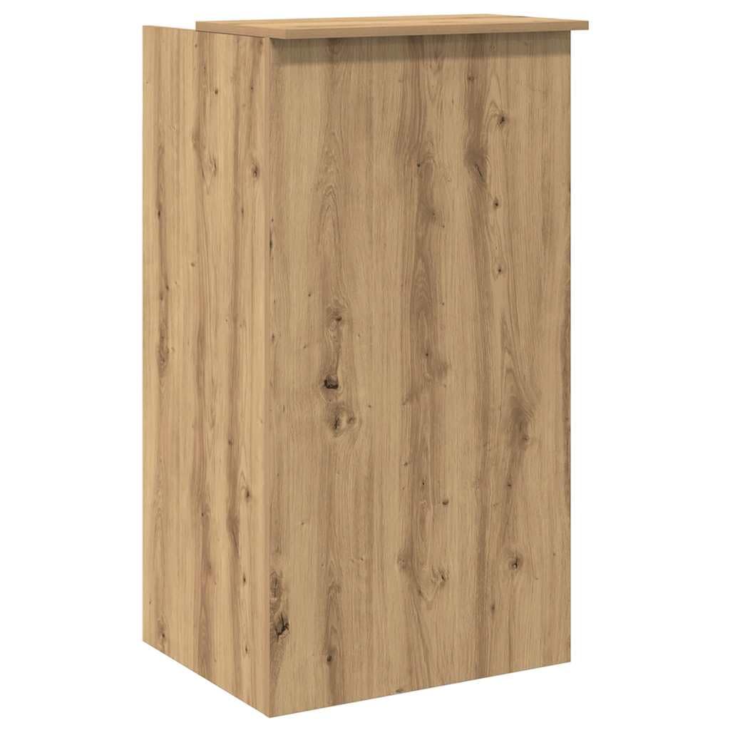 Bancone da ricevimento in rovere Artisan, 55 x 50 x 103,5 cm, con ripiano, spazio e banconi, segretario versatile per ufficio, casa, studio, ergonomico e salvaspazio