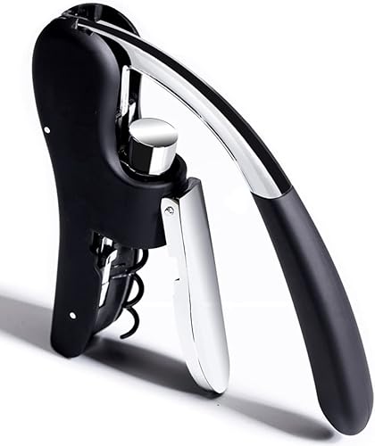 Miniatura 2 de Sacacorchos de palanca vertical manual con cortador de papel de aluminio y espiral extra