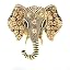 Antique gold elephant brooch