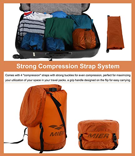 image for MIER Waterproof Compression Stuff Sack Ultralight Cordura Nylon Dry Ba