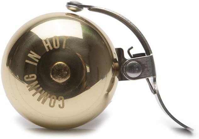 Portland Design Works | King of Ding II Brass Bell, Coming in Hot Edition , Gold, 22.2-25.4mm Handlebars : Sports & Outdoors