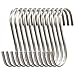 Produktbild Howhome premium große flache S-Haken aus Edelstahl zum Aufhängen von Kochtöpfen, Edelstahl, S Shaped hooks / Pack of 12, S Shaped hooks (10.3x7.3cm)